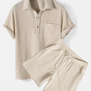 017a67d36ae78a4e502ac9c88c10287c8616c11def92f6aaae07cae11049c008.jpg Waffle Polo Shirt & Waffle Shorts