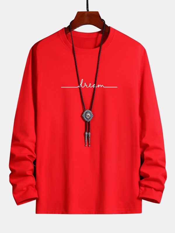 0231047acd2e170208c280214050fd90f3a5d4b45c65410ae48e710bd5a8726d.jpg Long Sleeve Dream Print Cotton T-Shirt