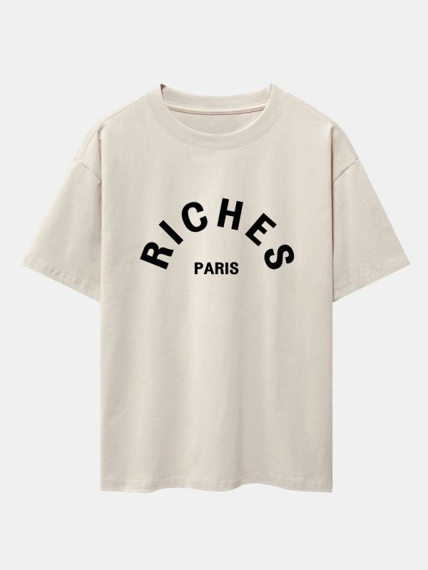07425bccf88a740e89ff21c74c2bae3f203c5a24287b42617e065d3d4955bd81.jpg Riches Paris Print Oversize T-Shirt