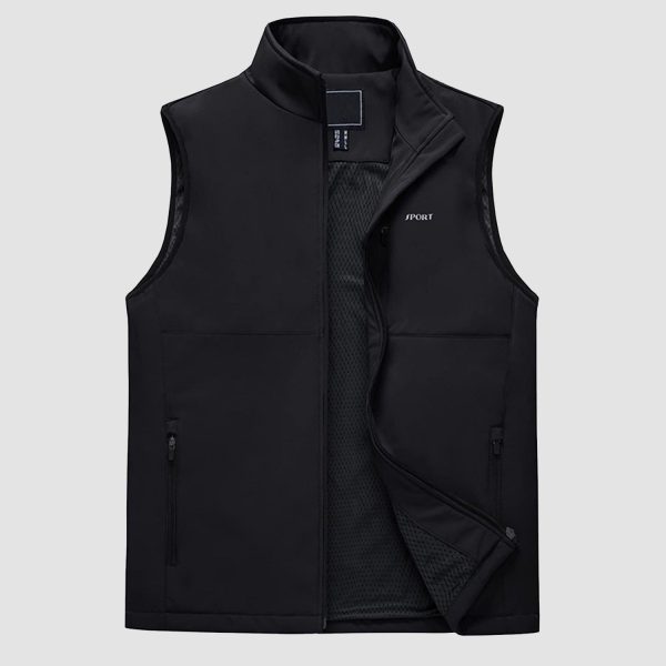 Men's Lightweight Vest Windproof Sleeveless Jacket Outdoor Hiking Camping Fishing Photography Gilet with Zip Pockets