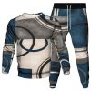 Men's Casual Personality Print Suit 001