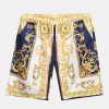 Baroque Print Button Up Shirt & Shorts