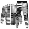 Men's Casual Personality Print Suit 013