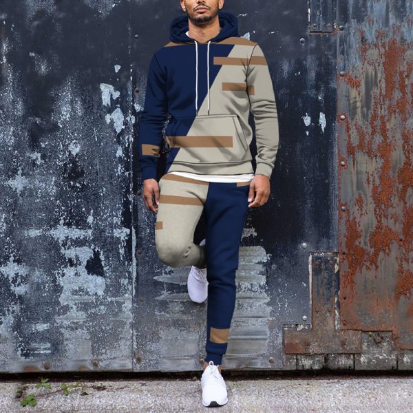 Men's Personalized Printed Hoodie Set 023