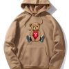 New York Bear Print Hoodie