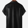 Christmas Flamingo Chest Pocket Short Sleeve Shirt