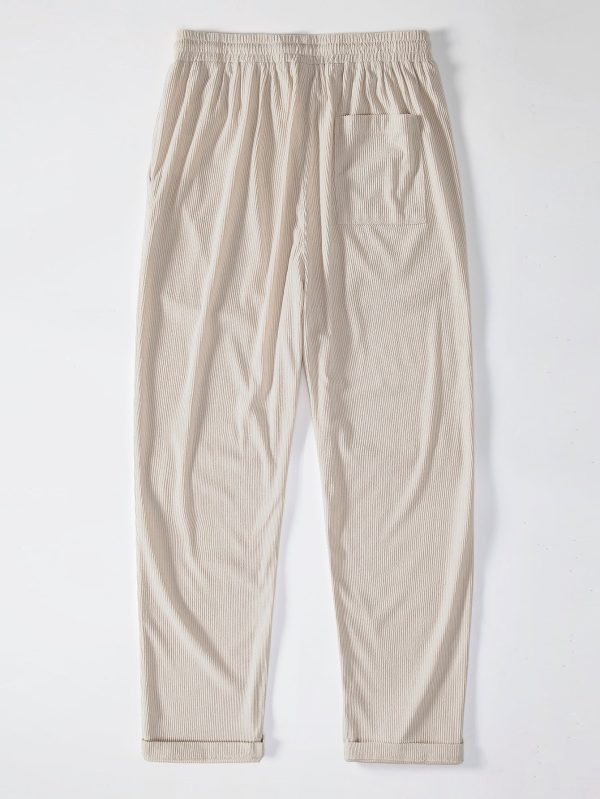 Corduroy Button Up Short Sleeved Shirt & Straight Leg Corduroy Pants