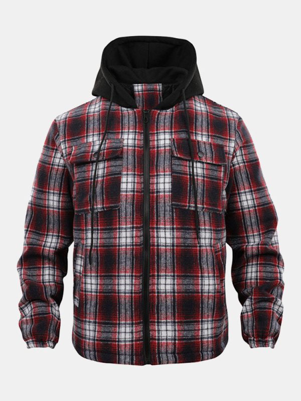 1ee9c8af47f1aba85921aa6b9cb838f9b48591dba482c25d5b41b574eaaeb6f1.jpg Quilted Lined Flannel Hooded Plaid Coat