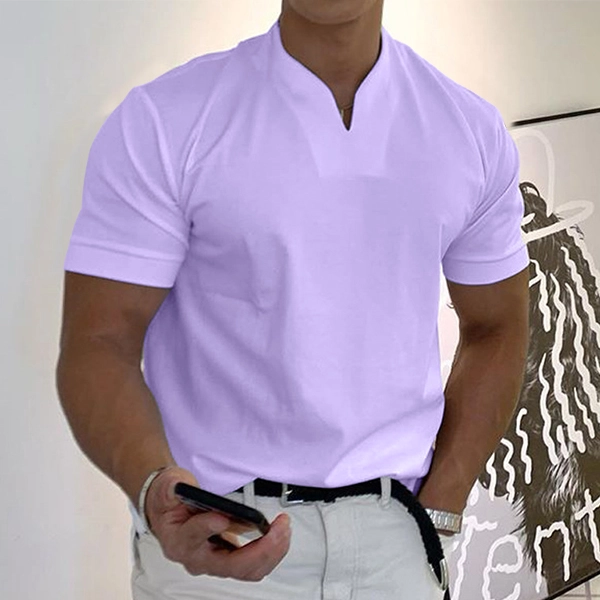 Gentleman business pocket short-sleeved fitness T-shirt
