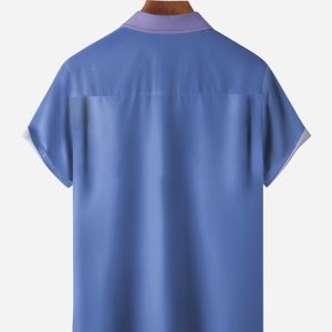 23ff040a06b07b65742587e15f33d55db47388408b2a664b8faa6a891e33d844.jpg Cartoon Character Chest Pocket Short Sleeve Casual Shirt