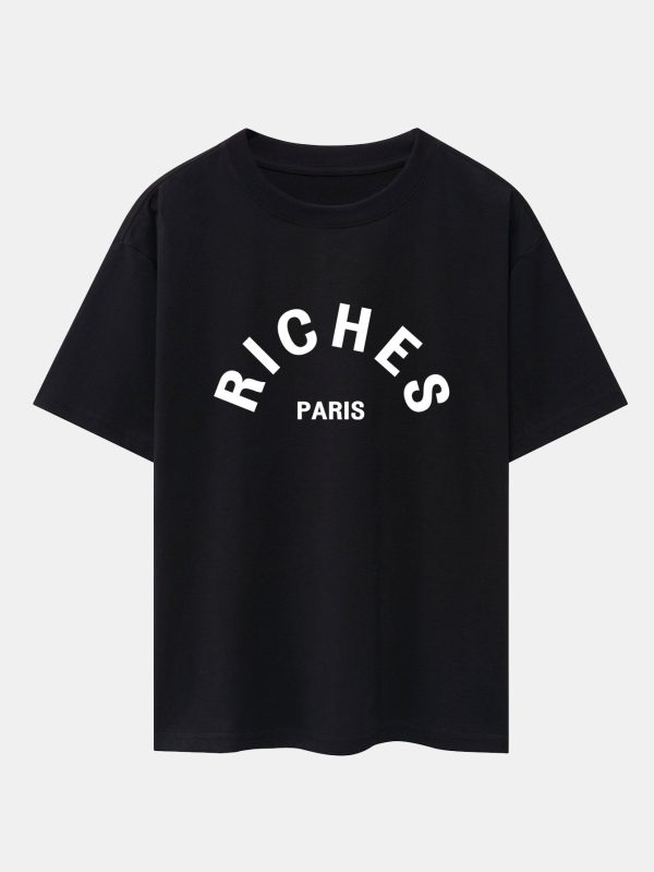 2645a2eb55a000ce49c8ae2c7e843c43d1cda4086c6ecad10987e34ee17d209d.jpg Riches Paris Print Oversize T-Shirt