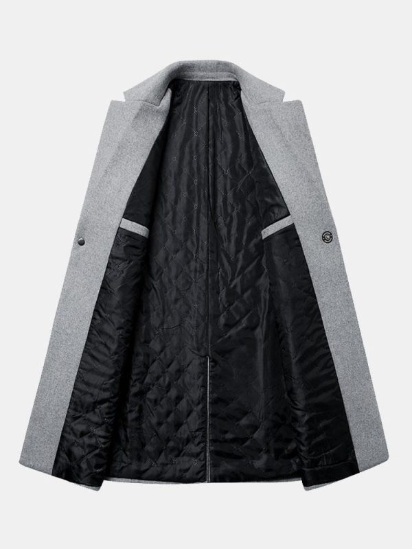 29d1b3b69699e05c29f2c2dced71726c6a77ca6fa277b3a67321183a7e4150a9.jpg Single Breasted Notch Lapel Woolen Overcoat
