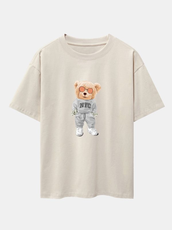 2bb9594b9446dd87f35cfa5fedafc210a58c7213e20843ad9e9801568e17f9df.jpg Rich Bear Print Heavy Weight Oversize T-Shirt