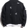 Man Ripped Denim Jacket