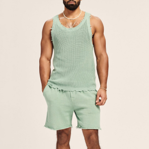 2d0db8e6c47ed0d1799bc27877a3c47775981b0024589476a8afcd5227bdf144.png Suitmens Men's Casual Knit Sleeveless Athletic Shorts Set 06