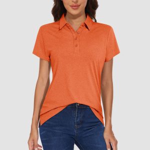 2e34e939b61a7aec236df203cb9c75aa78ac18512169e9e812228a3d87f4dc6e.jpg Women's Polo T-shirt 4 Buttons Casual T-Shirts Quick Dry Short Sleeve Golf Shirt