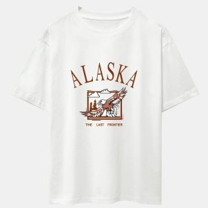 2f465c0ae93265188adcb87978e22e6afd2fea4758f228659214c81dc12765ac.jpg Alaskan Eagle Print Heavy Weight Oversize T-Shirt & Twill Jacquard Shorts