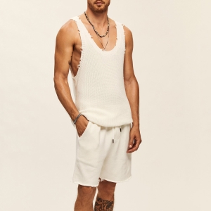 31d703fb25283f417822c8b4d6916b103538875e4e2fe156fa8451722eab4d07.png Suitmens Men's Casual Knit Sleeveless Athletic Shorts Set 04