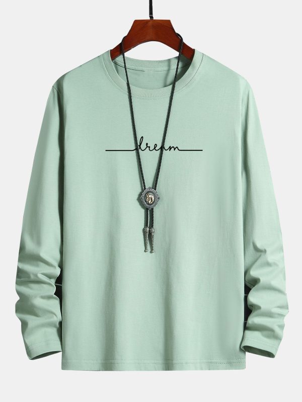 32c8d11aa4e20edf3f631f3ed16d1e55d66e16f9ba4deefa75d74e9c52308d5d.jpg Long Sleeve Dream Print Cotton T-Shirt