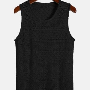 36904f3d5a754d50238444a518c6ca9d9245b7cce002739b745785ba1629d86f.jpg Knitted Textured Tank Top