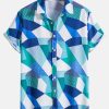 36acf28b708ae7ddd30ed01bff062315763563fe331b9f05f15e5d4096938434.jpg Color Block Geometric Print Shirt & Swim Shorts