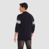 Men's Sweater Half Zipper Turtleneck Warm Pullover Slim Fit Casual Comfortable Striped Knitted Sweaters