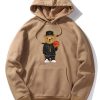 Basketball Bear Print Hoodie & Jogger Pants