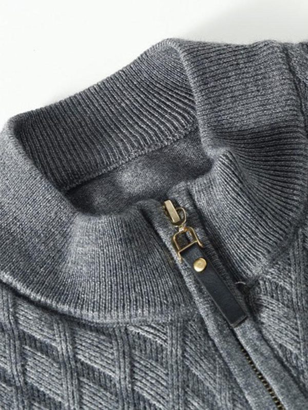 388495d8370441176068ba0299bc8e3c6b21b1ddcbde67454ba33c3500672f23.jpg Diamond Mock Neck Quarter Zip Sweater