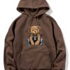 London Bear Print Hoodie