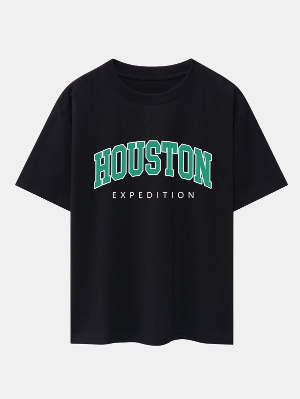 3d54dc0745bcd2d0b2e23e1652497fea70c4595c39469e6abbe55c2730104507.jpg Houston Print Drop Shoulder Oversize T-Shirt