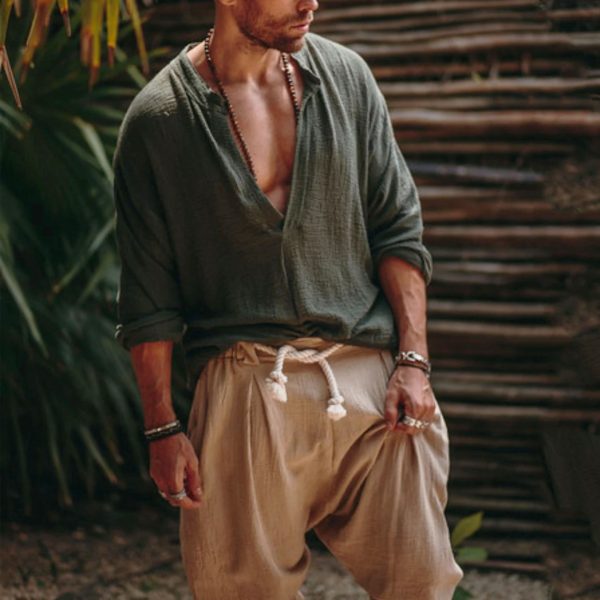 414dd08c913b6fc8513961c618ee71b2545c52c1eb6cb0695e84a534e89f9e6d.jpg Mens Linen Minimalist Holiday Plain Shirt
