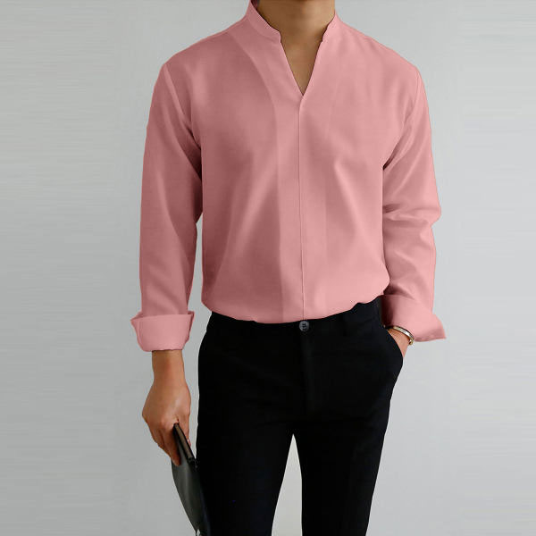 4205101416679c1404cefc1ab3c88187904833dea589537aebb9e301a3dc1233.png Gentlemans Simple Design Casual Shirt