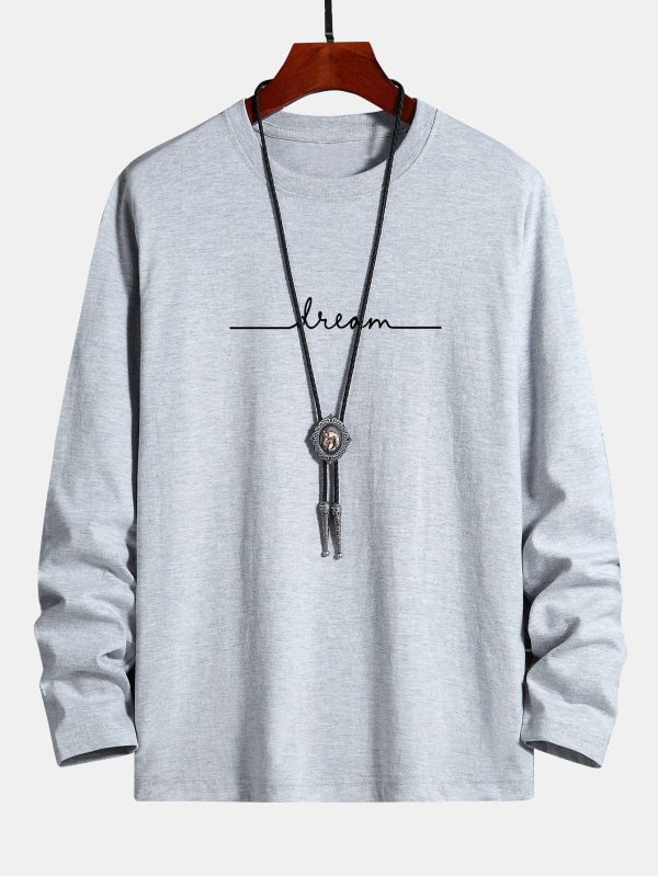 4826aa3af52e32aa8cb0f226d092a799b42aa6f6cd5feefd8c96f8028d309fbb.jpg Long Sleeve Dream Print Cotton T-Shirt