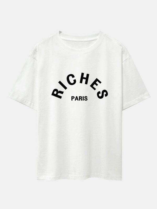 49cf71eb6309c19a89a799f8793d43e3d24b730a59ae0488e28148cb882fe332.jpg Riches Paris Print Oversize T-Shirt
