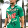 Cocktail Chest Pocket Short Sleeve Hawaiian Shirt