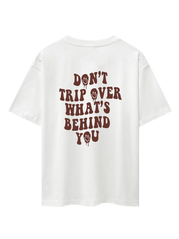 4e86334ede8764379b728690ccf54b61a170553647816bc2b1fda1e2418fe037.jpg Slogan Back Print Oversize T-Shirt