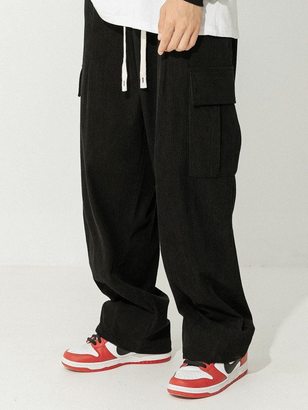 5090a34b2b236fdcea9679316084784df6923c527f04e35b94df4be161294a1e.jpg Loose Fit Corduroy Cargo Pants