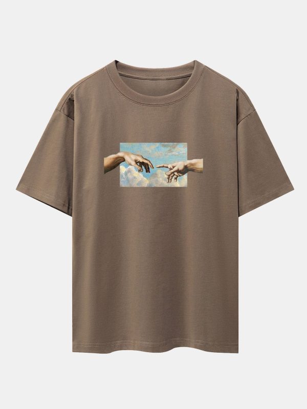 516b00037250c736a68fbc8a64e878de283d1deb2bd77fd676a25e7a93584864.jpg Create Adam Print Heavy Weight Oversize T-Shirt