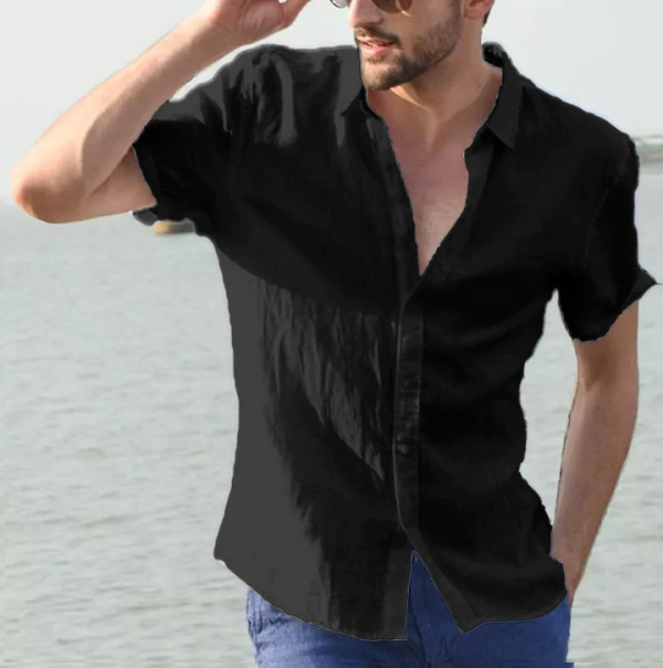 52f8836bd491fc7988c61e8cff54cfe0b16c314fa14f93c97bb9c76e83e42e07.png Summer Men's Solid Color Short Sleeve Casual