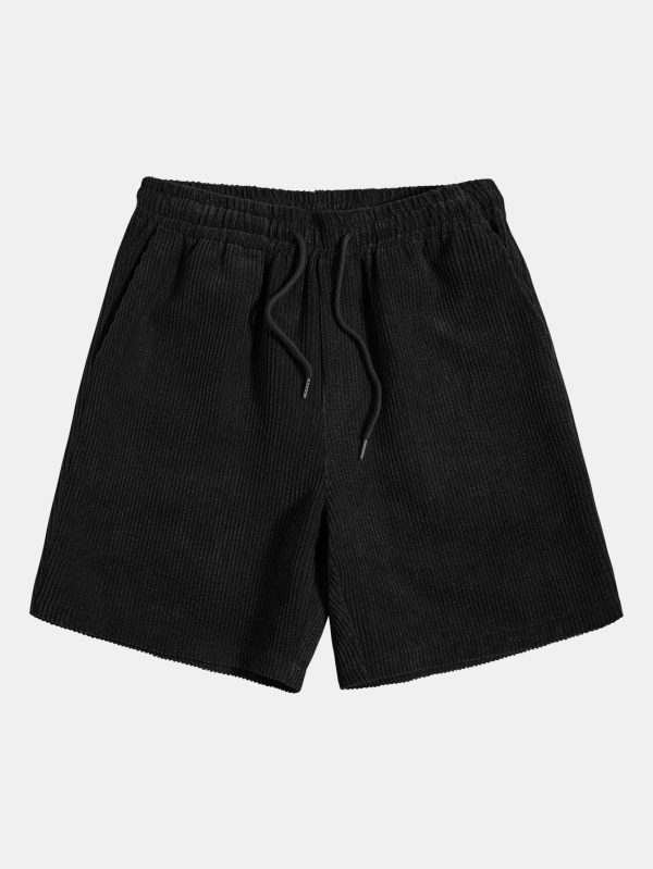 Los Angeles Letter Print Drop Shoulder Oversize T-Shirt & Corduroy Shorts
