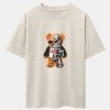 55b89f83d18cae8aa786a66e3fe1dd16e93df7451d0c17f7103b18592e8c4bb0.jpg Robot Bear Print Heavy Weight Oversize T-Shirt