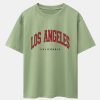 5bade8c70ddd85924b4887c1564153858390f5e02c1987725f3a9030c3a6beaa.jpg Los Angeles Print Drop Shoulder Oversize T-Shirt
