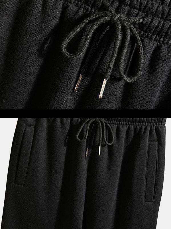Contrast Baseball Jacket & Jogger Pants