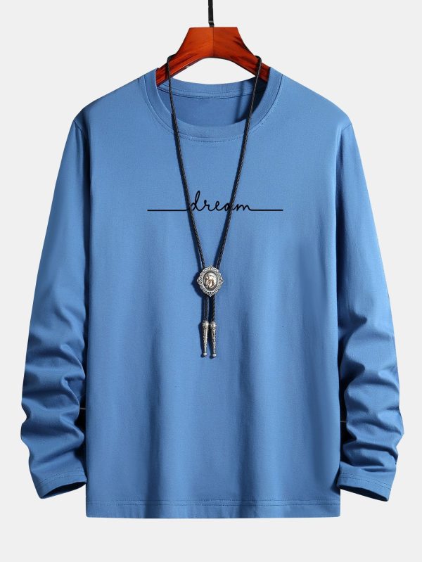 5ebb1836612f48ffbeb08887a2db208fef5047fd12db099d0f817f44abb842f3.jpg Long Sleeve Dream Print Cotton T-Shirt