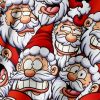 Christmas Santa Claus Chest Pocket Short Sleeve Casual Shirt