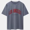 5f7a7a055aa2589d64dab595945a6f871267480137ed2af48de2ec3378742fb2.jpg Los Angeles Print Drop Shoulder Oversize T-Shirt