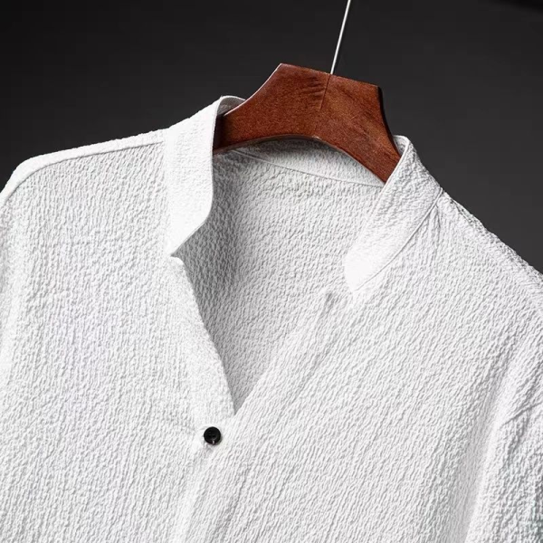61f8d8669f1dfffda3fd3c13c485ef6416dd6462f9da19351cdd3cd59d350074.png Men's White Ice Silk Linen Two Piece