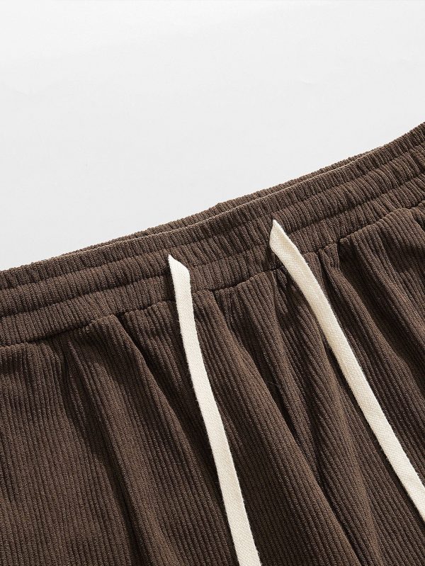 Los Angeles Print Heavy Weight Oversize T-Shirt & Loose Fit Corduroy Cargo Pants