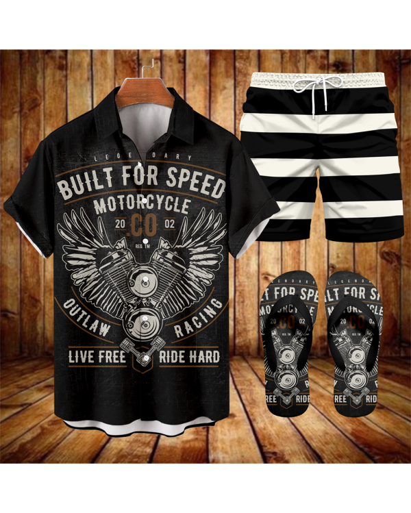 69484b2d6d5842e1f06811bf436ffaf1c706dfb47aa45265113974d66c7a8db4.png Suitmens Men's Modified Motorcycle Print Shirt Three-Piece Set 064