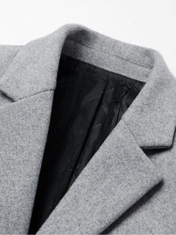 69963080282608b6975fd43be7f4b0b13f130250a31ab468752aabf4a4406ec6.jpg Single Breasted Notch Lapel Woolen Overcoat